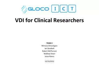 VDI for Clinical Researchers