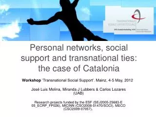 Personal networks, social support and transnational ties: the case of Catalonia