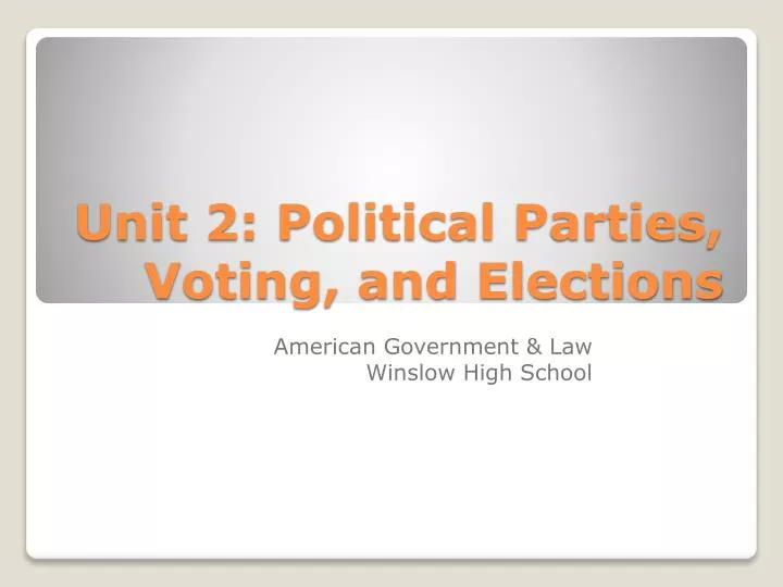 unit 2 political parties voting and elections