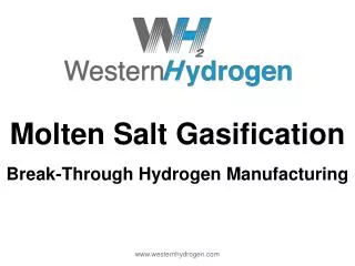 Molten Salt Gasification Break-Through Hydrogen Manufacturing