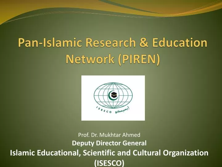pan islamic research education network piren
