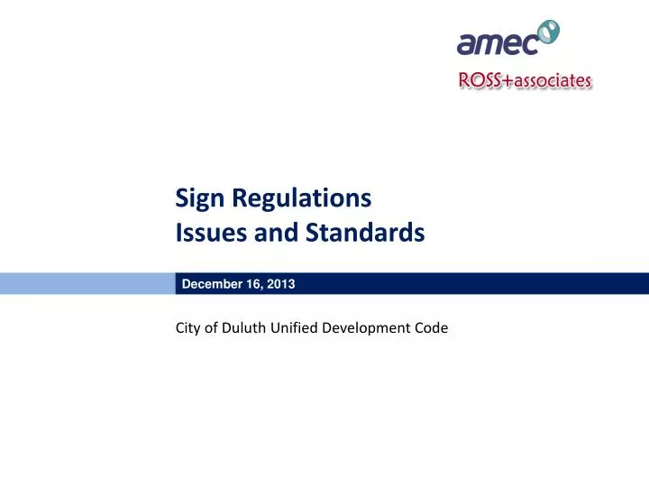 sign regulations issues and standards