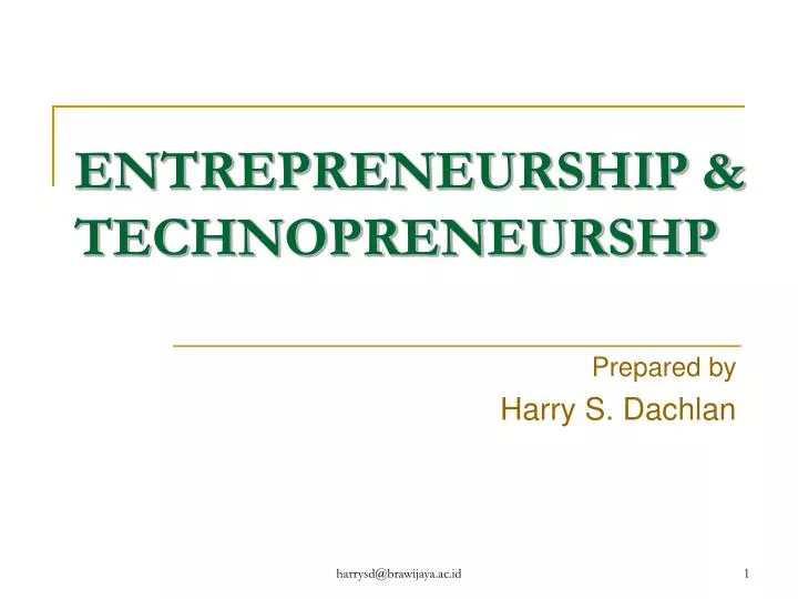 entrepreneurship technopreneurshp