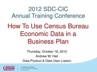 2012 SDC-CIC Annual Training Conference