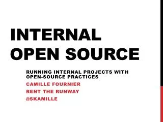 Internal Open Source