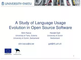 A Study of Language Usage Evolution in Open Source Software