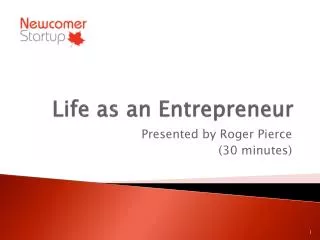 Life as an Entrepreneur