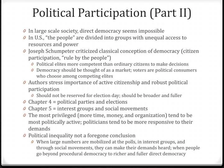 political participation part ii