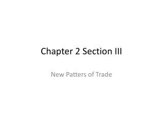 Chapter 2 Section III