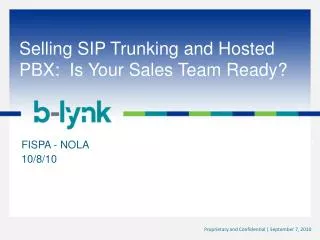 Selling SIP Trunking and Hosted PBX: Is Your Sales Team Ready?