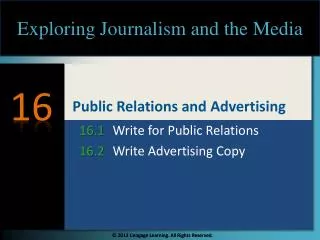 Public Relations and Advertising