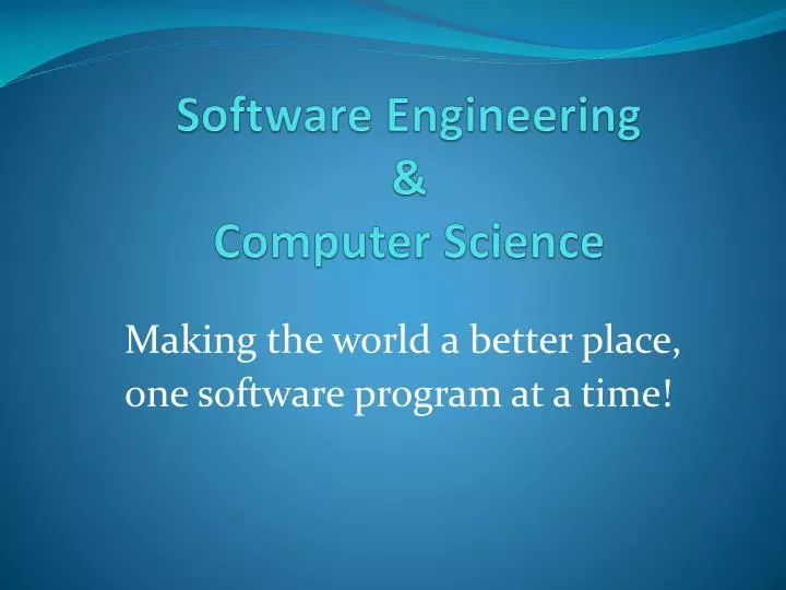 software engineering computer science