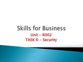 Skills for Business