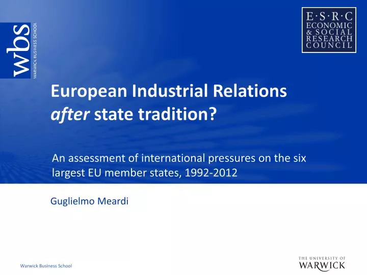 european industrial relations after state tradition
