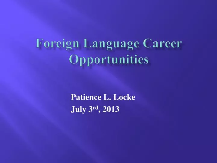 foreign language career opportunities