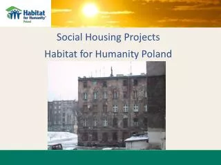 Social Housing Projects Habitat for Humanity Poland