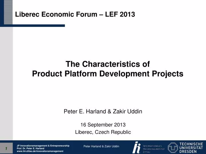 the characteristics of product platform development projects