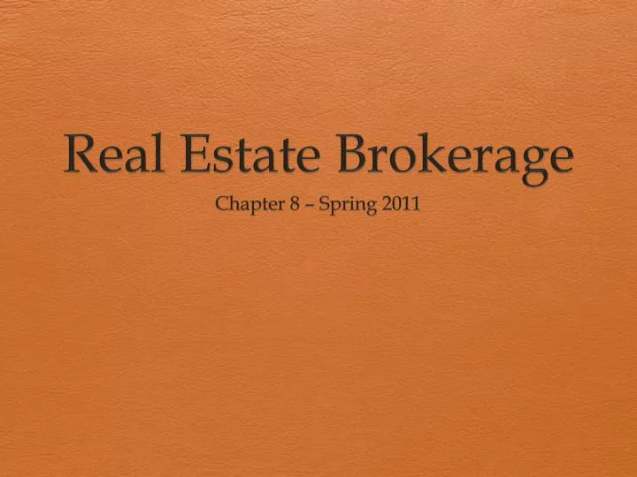 real estate brokerage