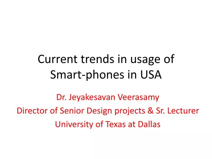 current trends in usage of smart phones in usa