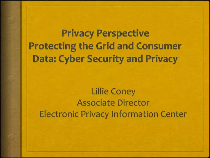 privacy perspective protecting the grid and consumer data cyber security and privacy