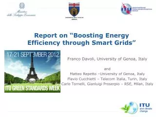 Report on “Boosting Energy Efficiency through Smart Grids”