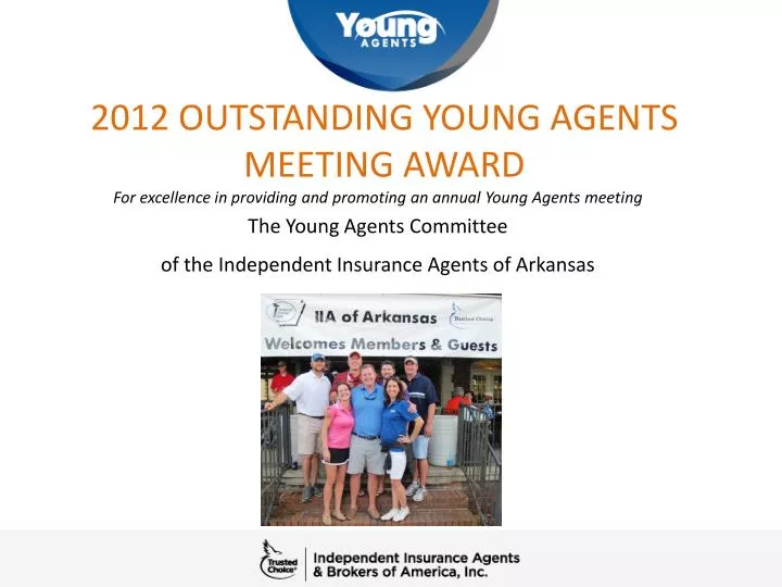 2012 outstanding young agents meeting award