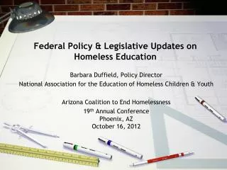 Federal Policy &amp; Legislative Updates on Homeless Education