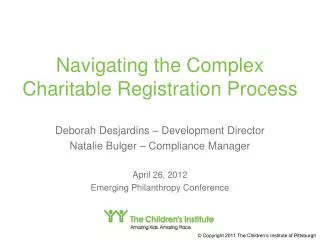 Navigating the Complex Charitable Registration Process