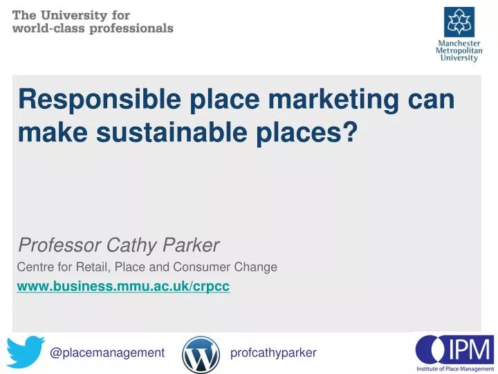 responsible place marketing can make sustainable places