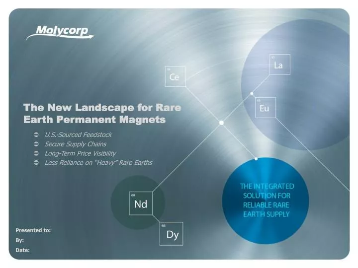 the new landscape for rare earth permanent magnets