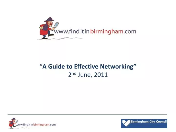 a guide to effective networking 2 nd june 2011