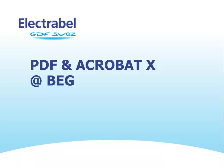 pdf acrobat x @ beg