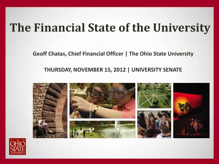 the financial state of the university