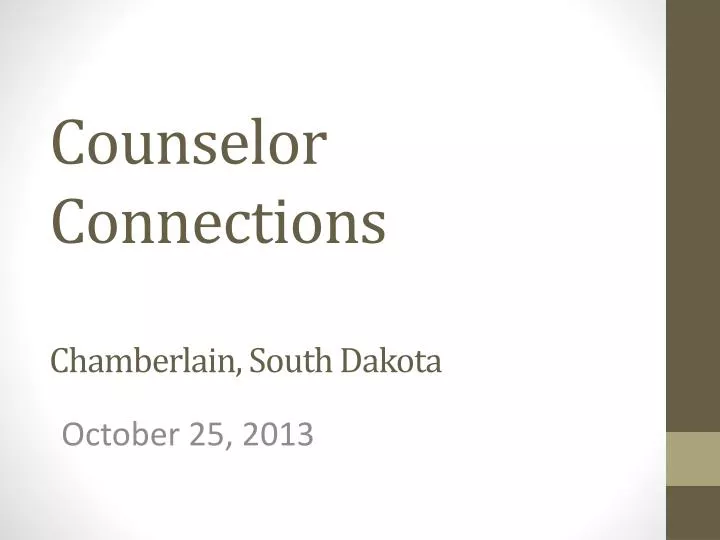 counselor connections chamberlain south dakota