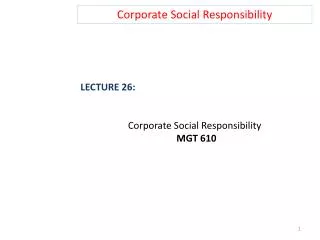 Corporate Social Responsibility