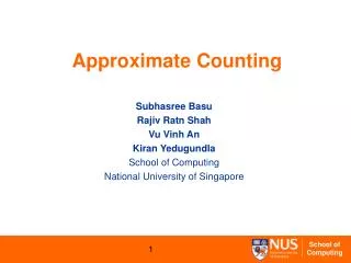 Approximate Counting