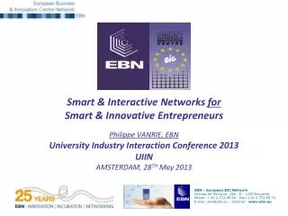 1 . The EBN Network a community sharing values, goals &amp; brands