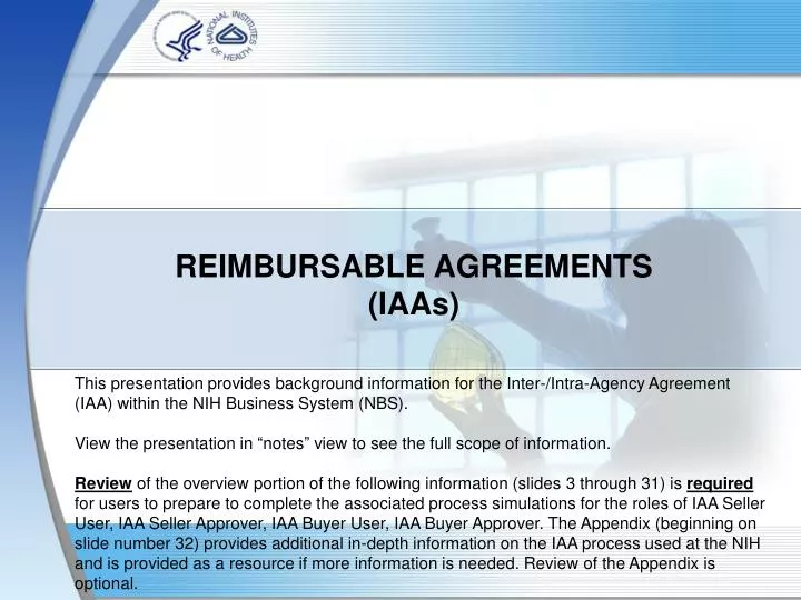 reimbursable agreements iaas