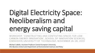 Digital Electricity Space: Neoliberalism and energy saving capital