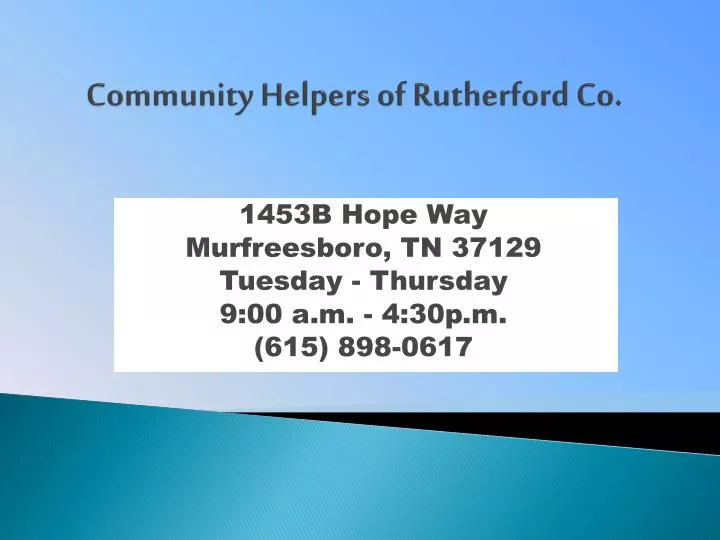 community helpers of rutherford co