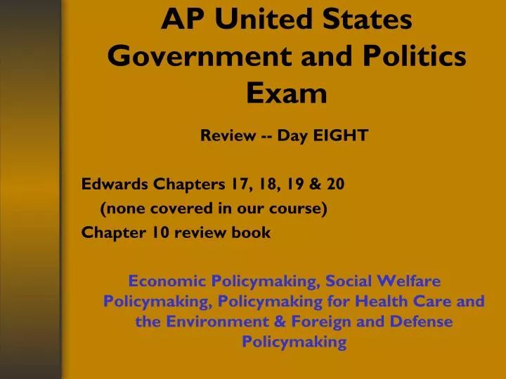 ap united states government and politics exam