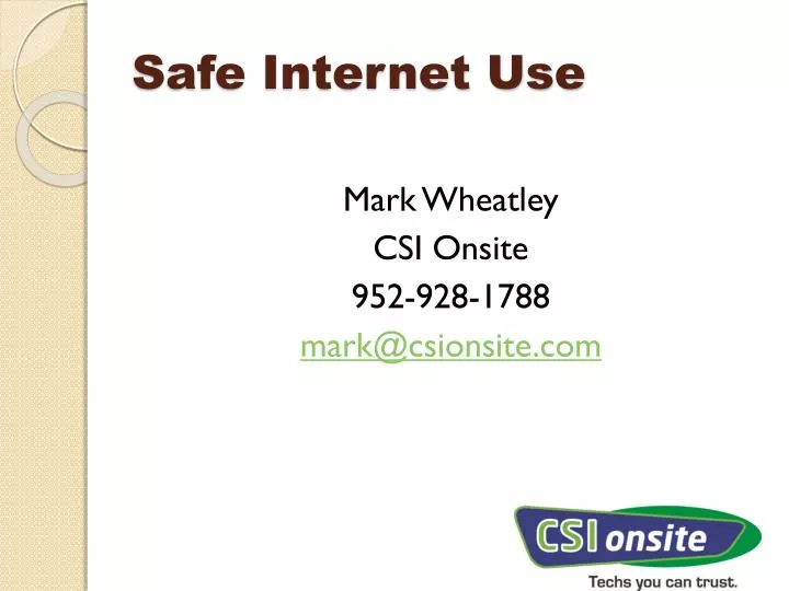 safe internet use