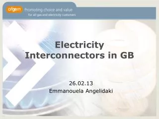 Electricity Interconnectors in GB