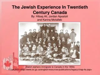 The Jewish Experience In Twentieth Century Canada