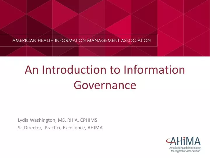an introduction to information governance