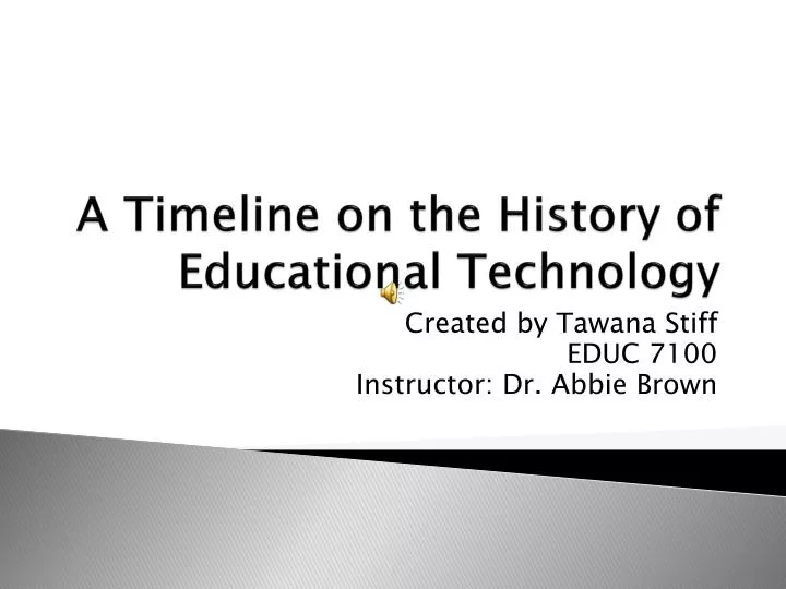 a timeline on the history of educational technology