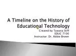 A Timeline on the History of Educational Technology