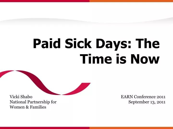 paid sick days the time is now