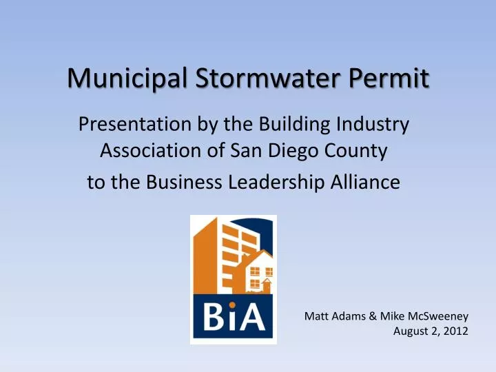 municipal stormwater permit