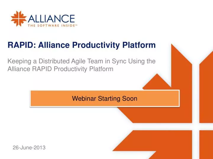 rapid alliance productivity platform